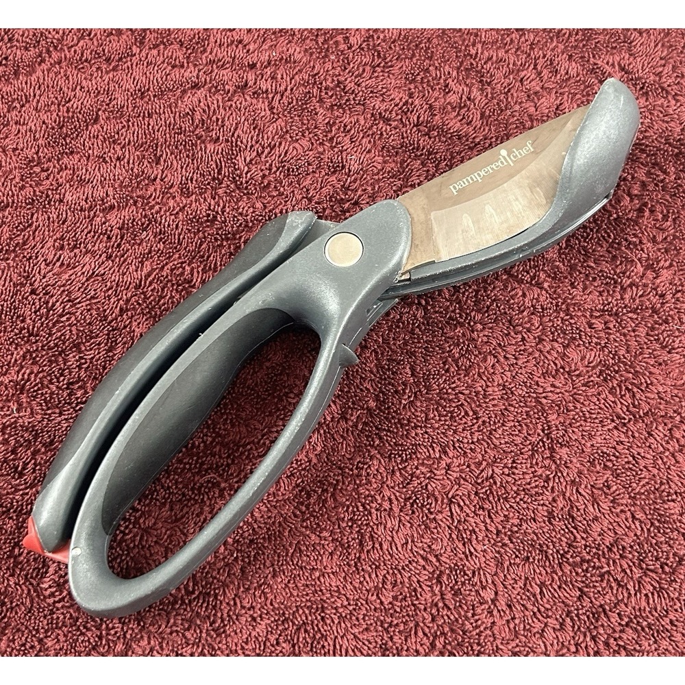 EUC Pampered Chef Salad Chopper Double Blade Locking Lettuce Scissors #2582